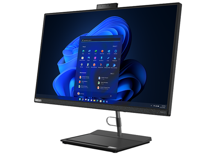 Right-side view of Lenovo ThinkCentre Neo 30a (24” Intel) all-in-one business PC.