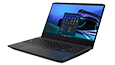 Thumbnail of Lenovo IdeaPad Gaming 3i Gen 6 (15” Intel) laptop—3/4 right-front view with lid open and image of racecar on the display
