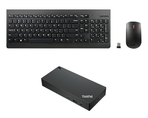Lenovo Pacote de trabalho 7 - Dock, teclado e mouse, fone de ouvido