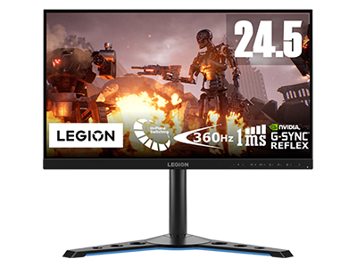 Lenovo Legion Y25g-30 63,5 cm (25") FHD-Gaming-Monitor (Schnelles IPS, 360 Hz, 1 ms, HDMI/DisplayPort/USB-C, G-Sync und Reflex, Lautsprecher, höhenverstellbar, neig-, schwenk- und drehbar)