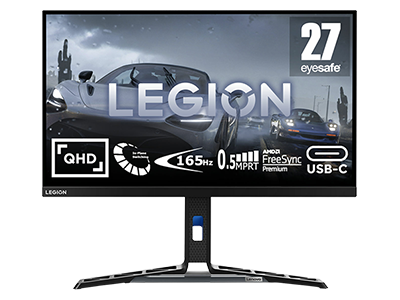 Legion Y27h-30 68,6 cm (27") 2K-QHD-Pro-Gaming-Monitor mit Eyesafe (IPS, 180 Hz (OD), 0,5 ms MPRT, USB-C/HDMI/DisplayPort, FreeSync Premium, Lautsprecher, Smartphonehalterung, Standfuß höhenverstellbar, neig-, schwenk- und drehbar)