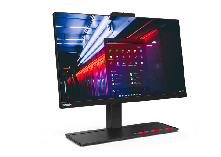 Lenovo ThinkCentre M90a Gen 2 all-in-one with 23.8'' display showing placeholder for phone and keyboard.