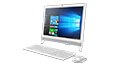 Lenovo Ideacentre AIO 310 (20) in white, front right side view with keyboard and mouse thumbnail