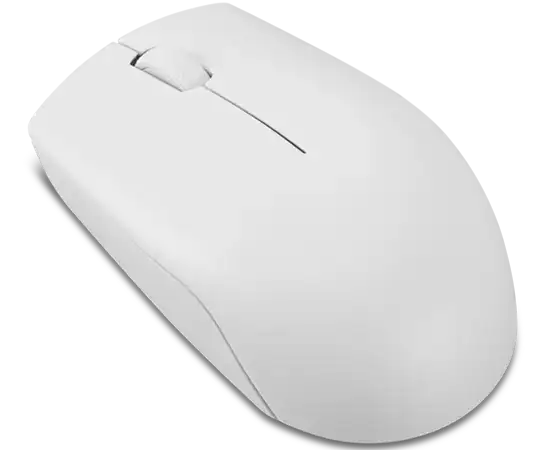 Mouse sem fio compacto Lenovo 300 (cinza claro) com bateria