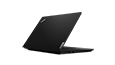 Lenovo ThinkPad E14 Gen 2 (AMD) laptop, left rear angle view, partially open