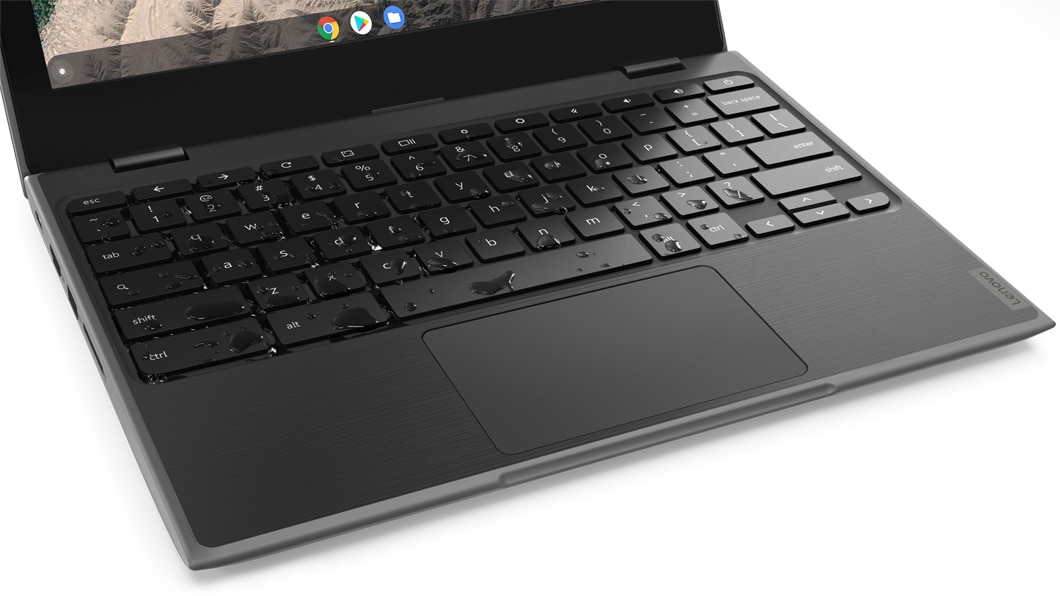 Lenovo 100e Chromebook 2nd Gen showing keyboard