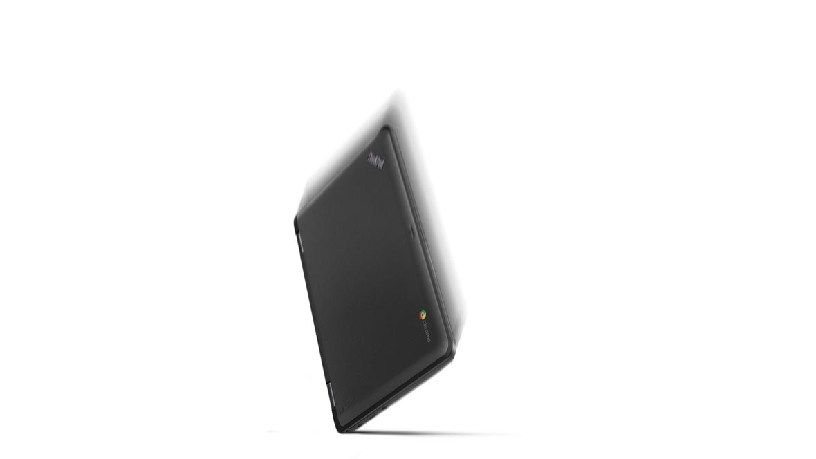Lenovo ThinkPad Yoga 11e Chromebook Falling to Illustrate Drop-resistance