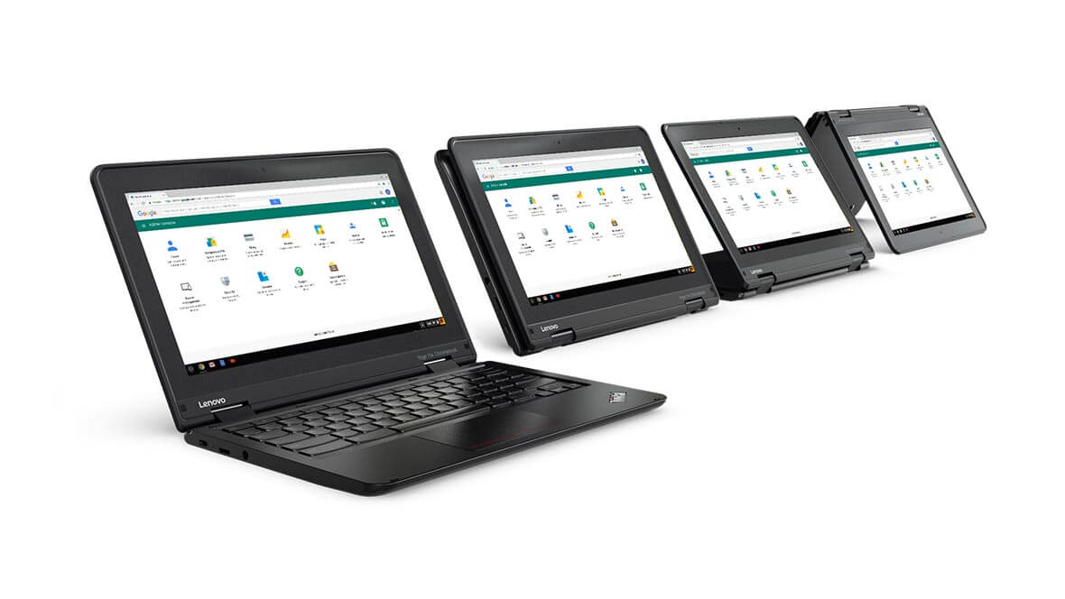 Lenovo ThinkPad Yoga 11e Chromebook Modes: Laptop, Tablet, Tent, and Stand