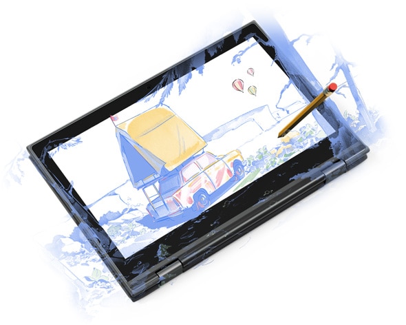 Pencil Touch technology on the Lenovo 300e 2-in-1 laptop (2nd Gen).