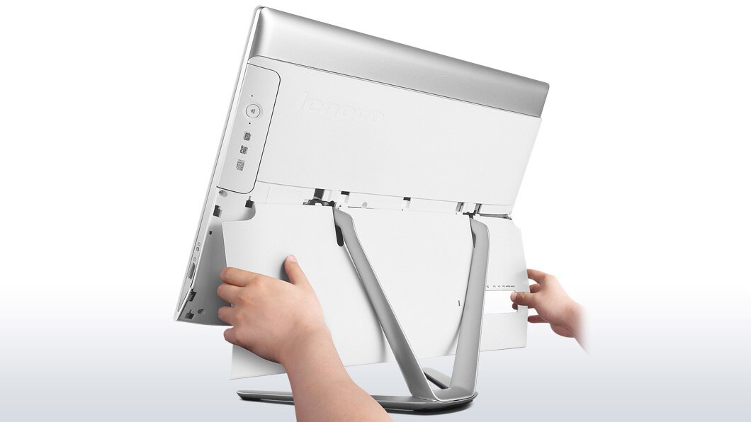 Lenovo C40 rear view in white with clutter free cable management