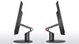Lenovo ThinkCentre M800z AIO, two models back-to-back, left and right side views showing ports and optical drive thumbnail
