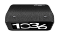 Miniature de Lenovo Smart Clock Gen 2 en vue Shadow Black-top, montrant l’avant et l’arrière de l’unité, avec 10:36 sur le cadran / l’écran de l’horloge