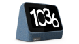 Miniature de Lenovo Smart Clock Gen 2 en vue avant gauche Abyss Blue-3/4, avec 10:36 montrant sur le visage / l’écran de l’horloge