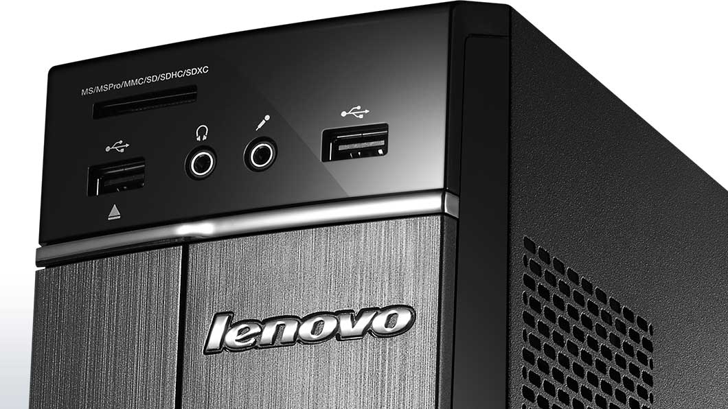 Lenovo Ideacentre 300s 11L, front ports detail view
