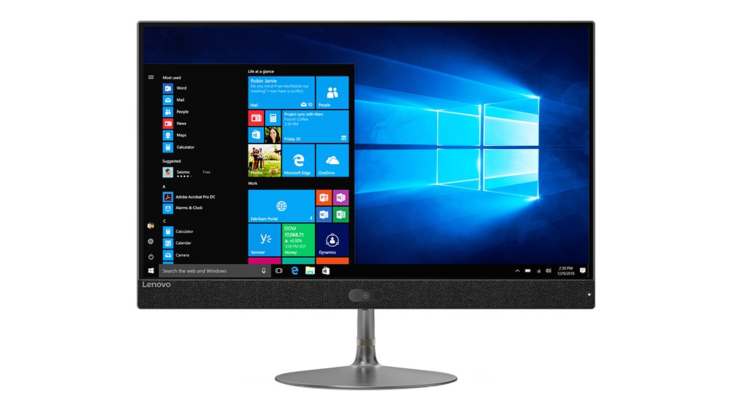 Lenovo Ideacentre 730s all-in-one with Windows 10 Home.