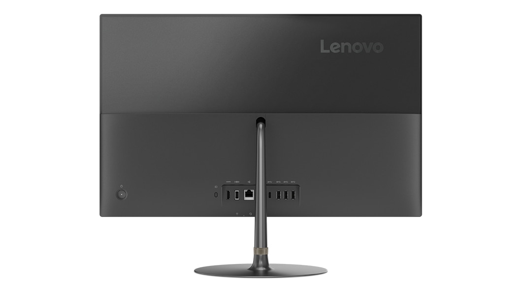 Rear view of Lenovo Ideacentre 730s all-in-one showing ports.