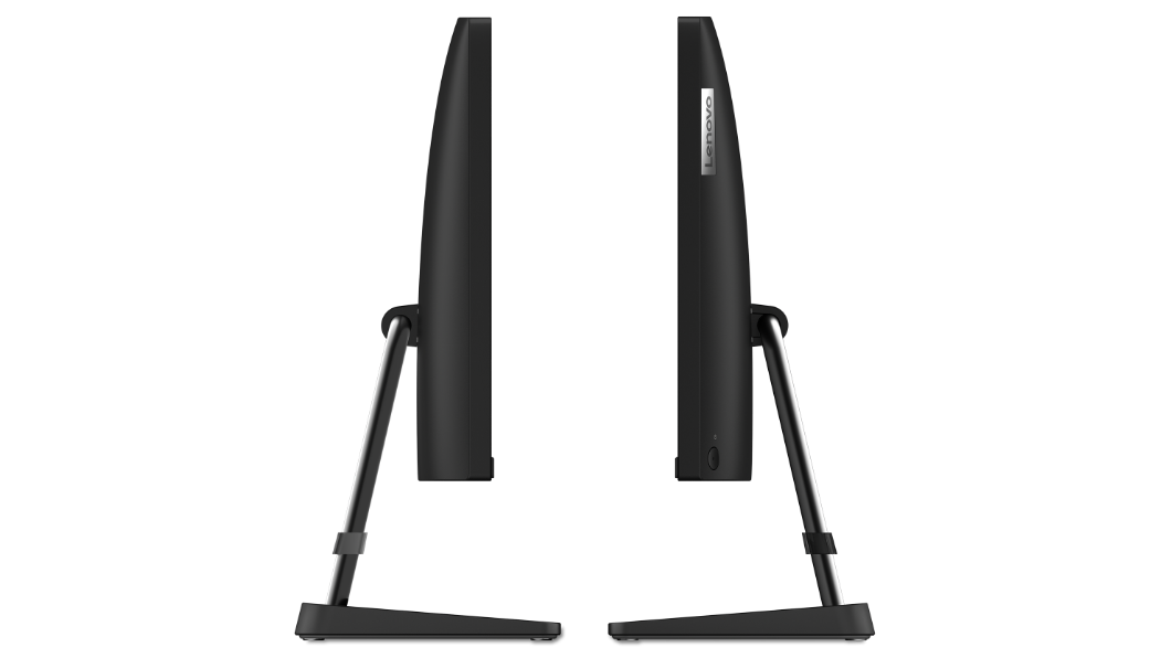 Two IdeaCentre AIO 3i Gen 6 (24'' Intel) facing each other showing left and right side profile view