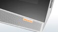Lenovo Ideacentre AIO 700 (24) in white, front speaker detail with Ideacentre logo thumbnail