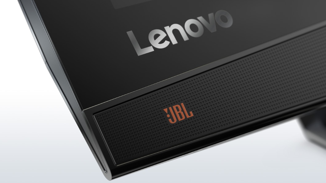 Lenovo Ideacentre AIO 700 (27), front detail view of JBL speaker