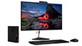 Lenovo ThinkCentre M630e Tiny along with monitor, keyboard and mouse thumbnail