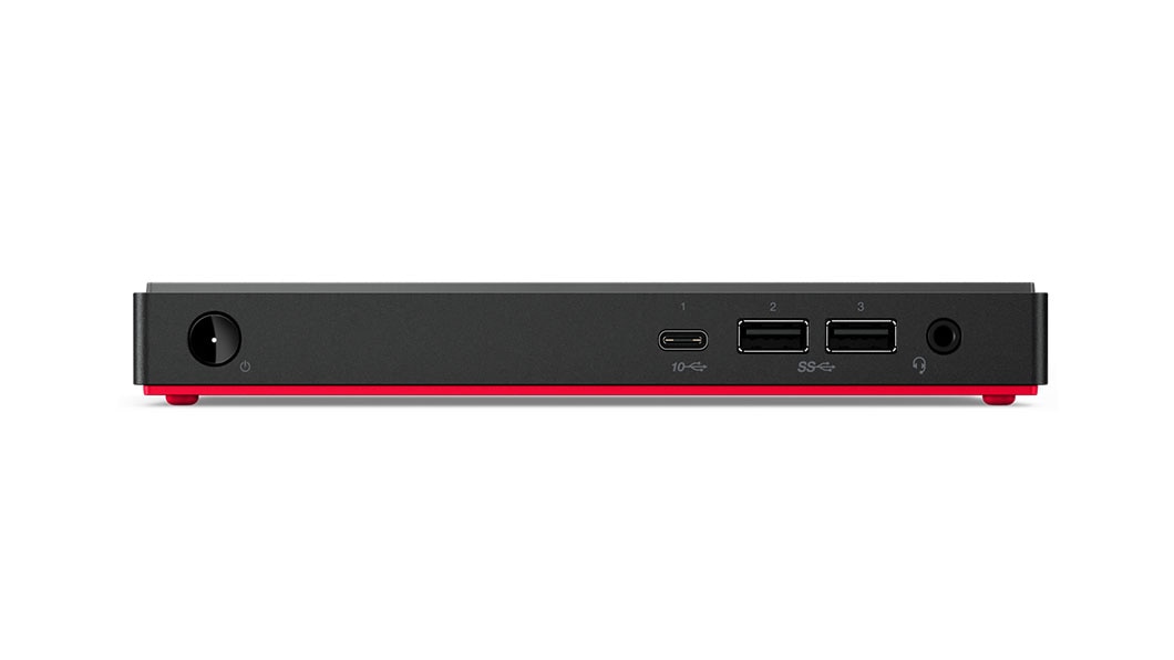 Front view of Lenovo ThinkCentre M90n Nano