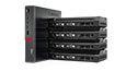 Four Lenovo ThinkCentre M90n IoT stacked.