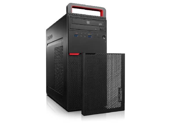 Lenovo ThinkCentre M715 SFF front view showing optional dust shied