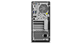 Thumbnail: Rear facing Lenovo ThinkStation P348 Tower workstation showing ports and slots.