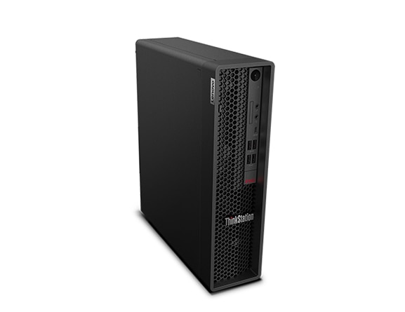 Lenovo ThinkStation P350 SFF workstation—front view, ¾ right-front view