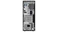 Thumbnail Lenovo V520 tower PC, back side showing ports, slots, power outlet, vertically positioned.