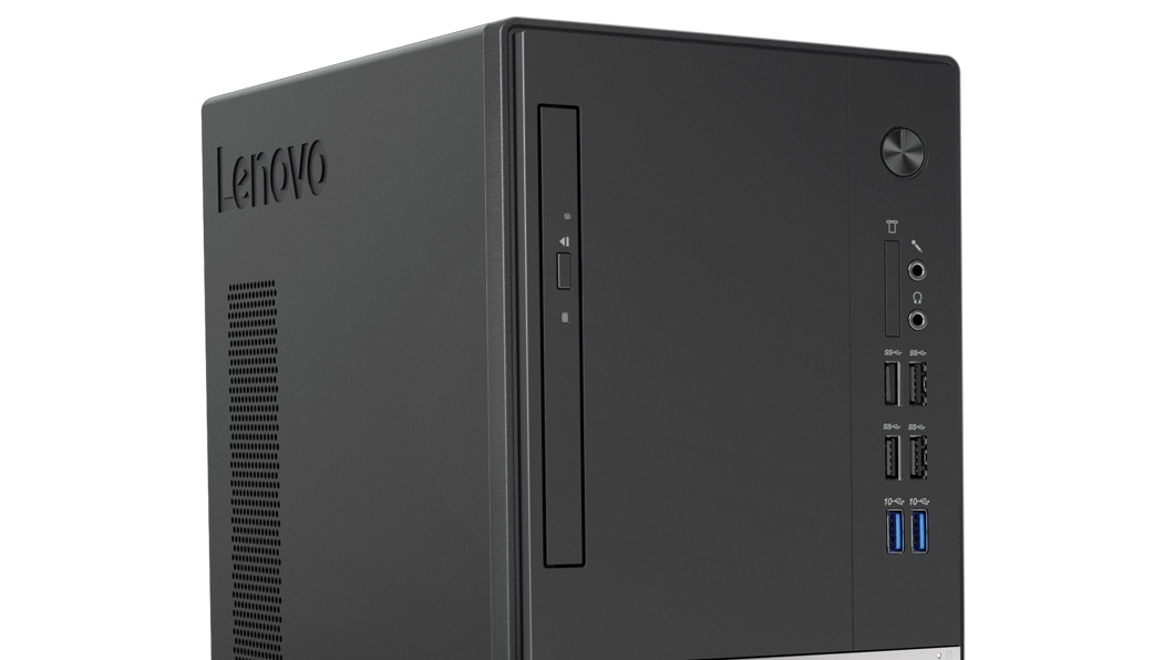 Lenovo V530 tour (AMD), gros-plan sur le logo