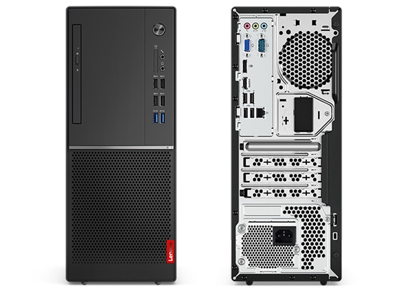 Front and rear view of Lenovo V530 Tower