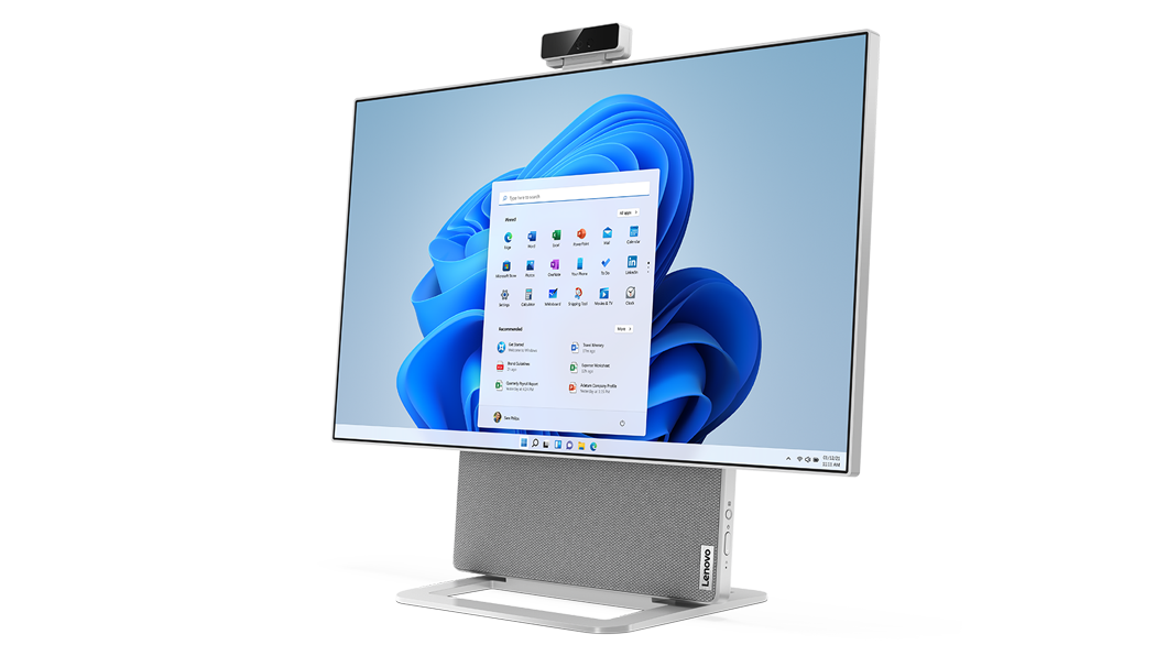 Yoga AIO 7 desktop-pc linker vooraanzicht met camera