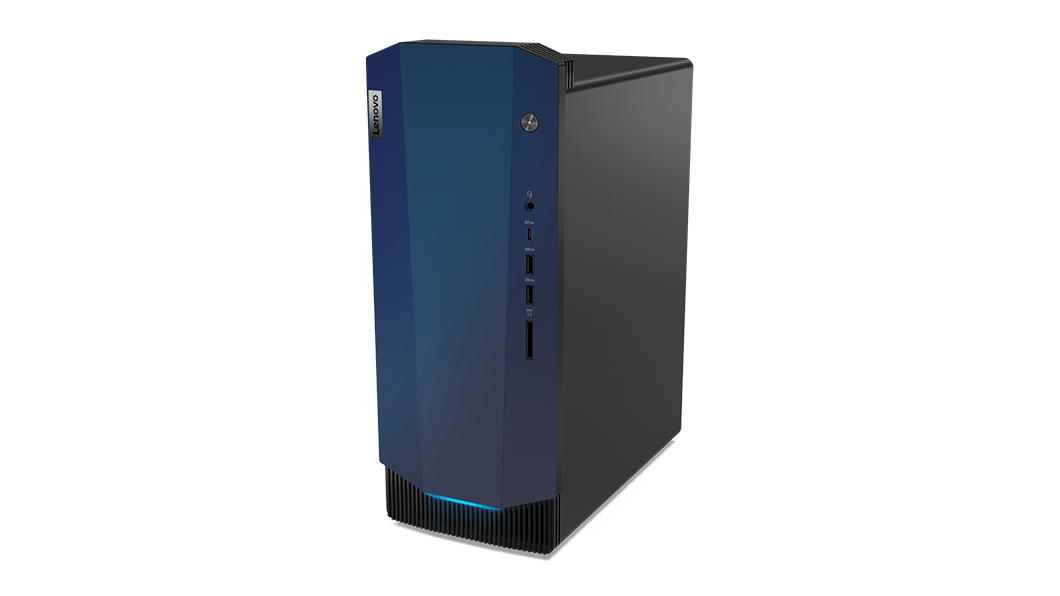 Front-right angle view of the IdeaCentre Gaming 5i Gen 6 (Intel) tower desktop with a NVIDIA Studio logo in the upper right