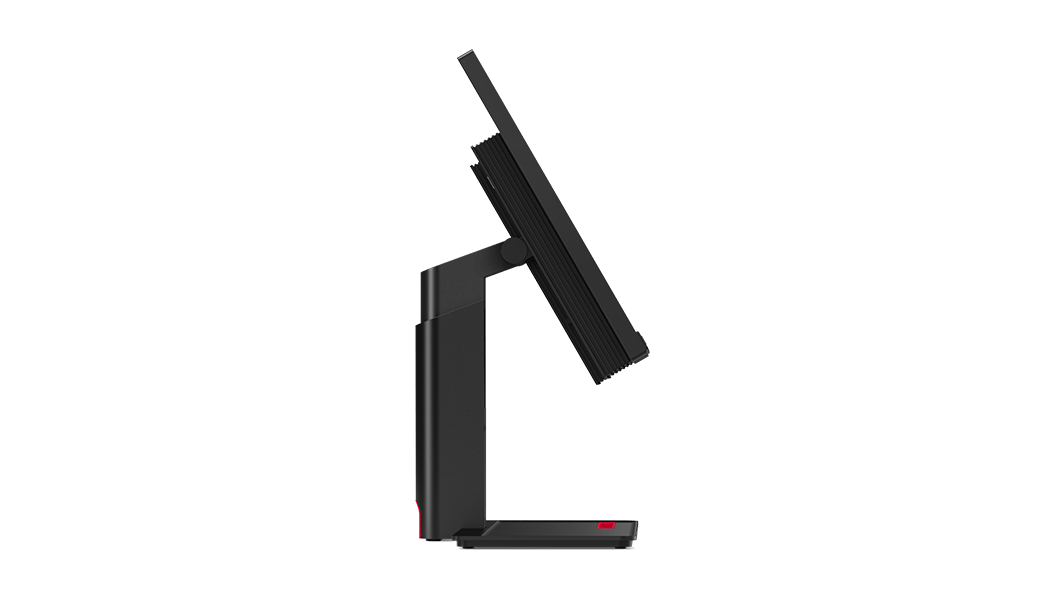Profilo laterale sinistro del desktop all in one Lenovo ThinkCentre M70a di seconda generazione.
