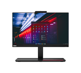 Front facing Lenovo ThinkCentre M70a Gen 2 all-in-one with 21.5