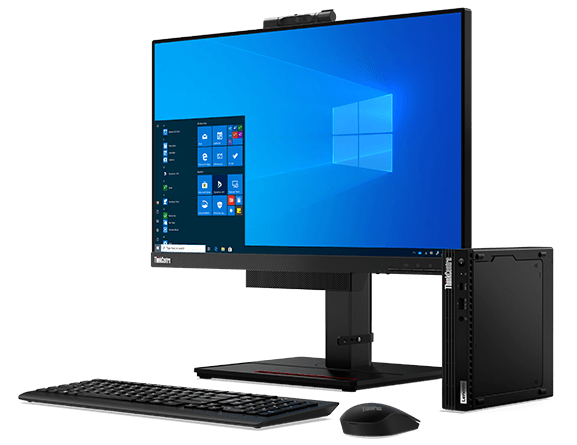 10_ThinkCentre M70q_GEN_2_Hero_KB_Mouse_TIO-24_G4_Hero_front_facing_Right (Include disclaimer: monitor, keyboard, mouse not included)