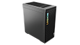 Thumbnail image depicting a  high-angle, front-left corner view of the Legion Tower 5i Gen 8 (Intel), showing the standard left panel, front mesh venting, and brightly lit Legion logo.
