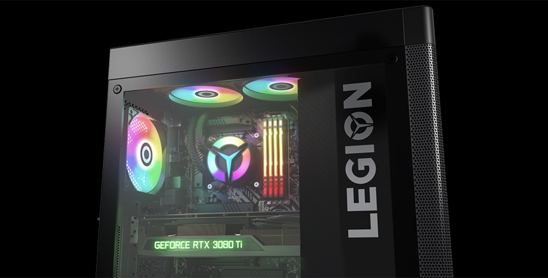 Legion Tower 7i Gen 7 GeForce RTX 3080 Ti GPU close-up view