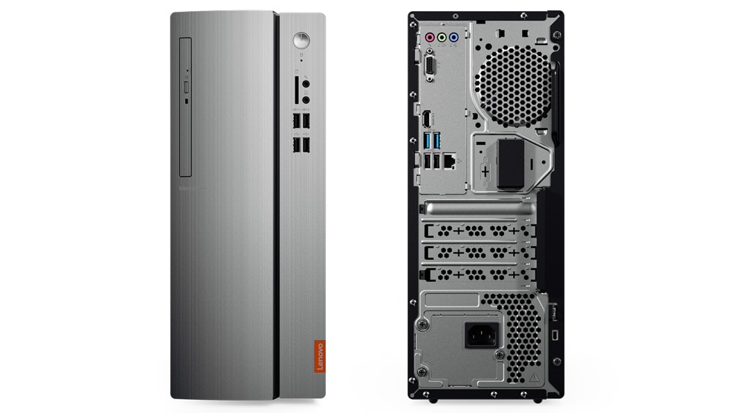 Lenovo Ideacentre 510, front and back views
