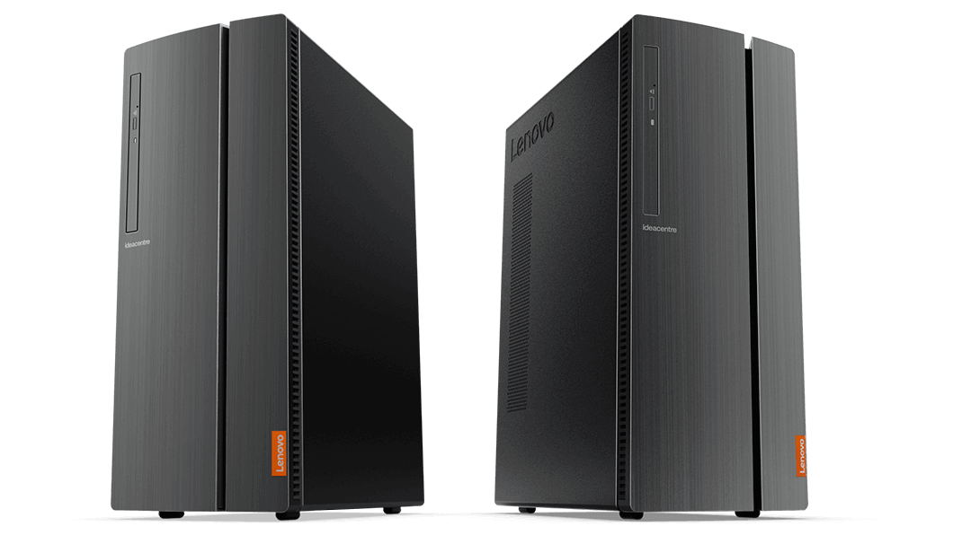 Lenovo Ideacentre 510A, front view of two models angled away from each other