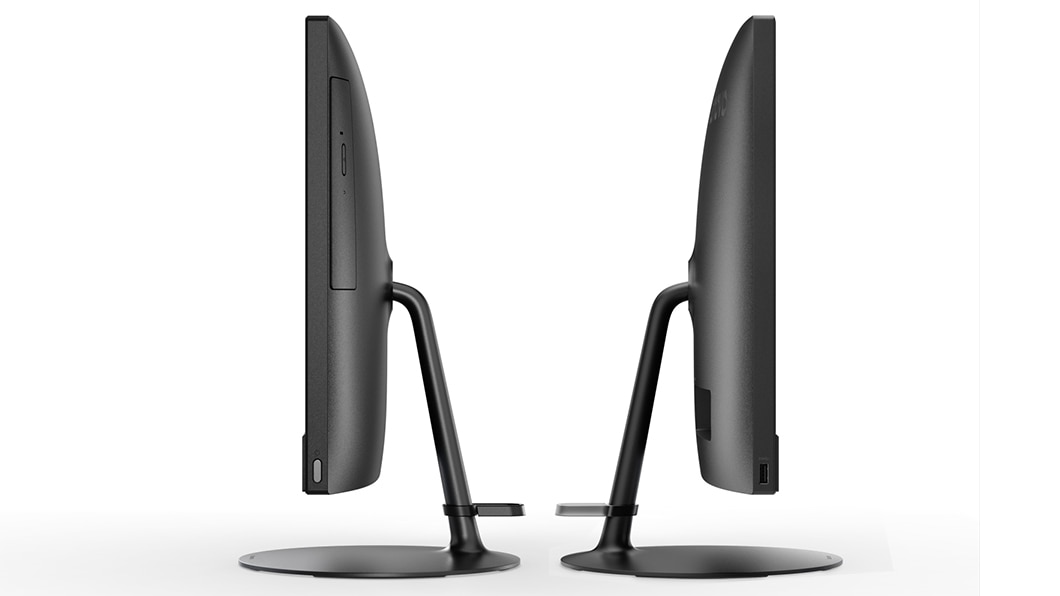 Lenovo Ideacentre AIO 520 (22) in black, left and right side views
