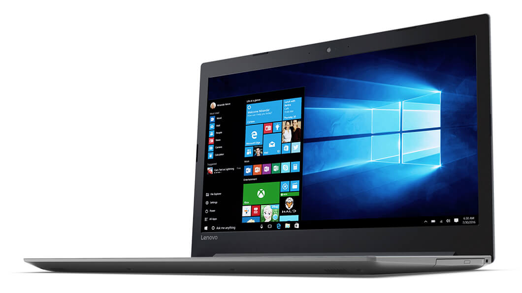 Lenovo Ideapad 320 (17) Front Right Side View, Featuring Windows 10