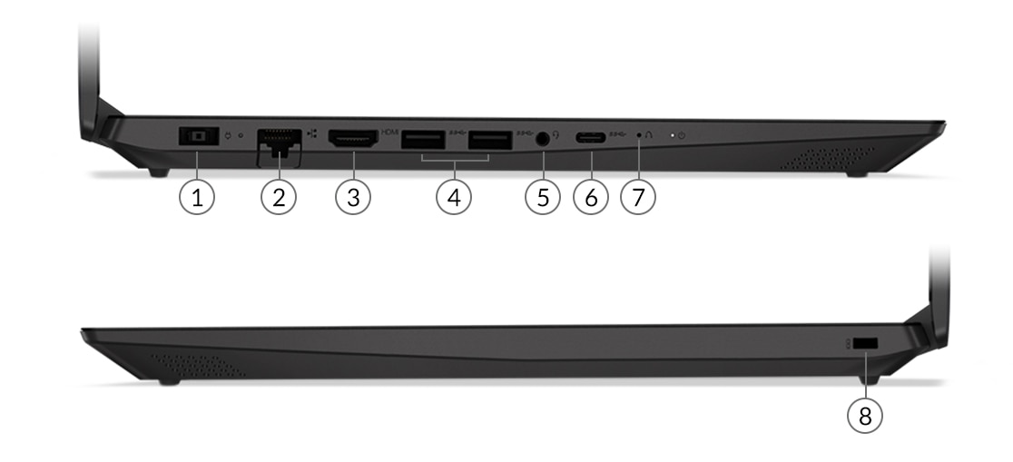 IdeaPad L340 (15) Gaming laptop side view ports