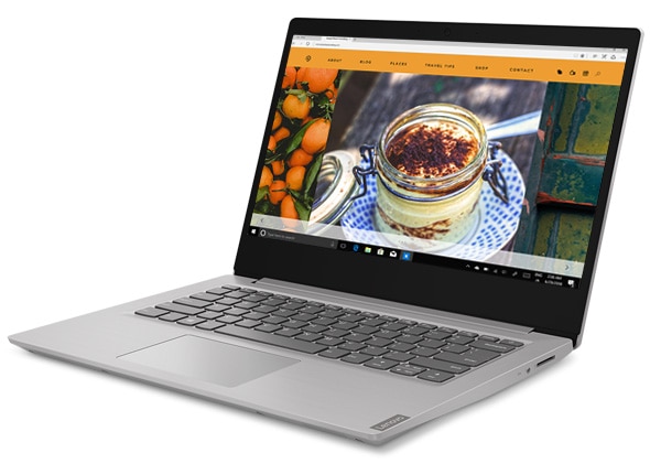 Side view of Lenovo IdeaPad S145 (14, AMD) showing display