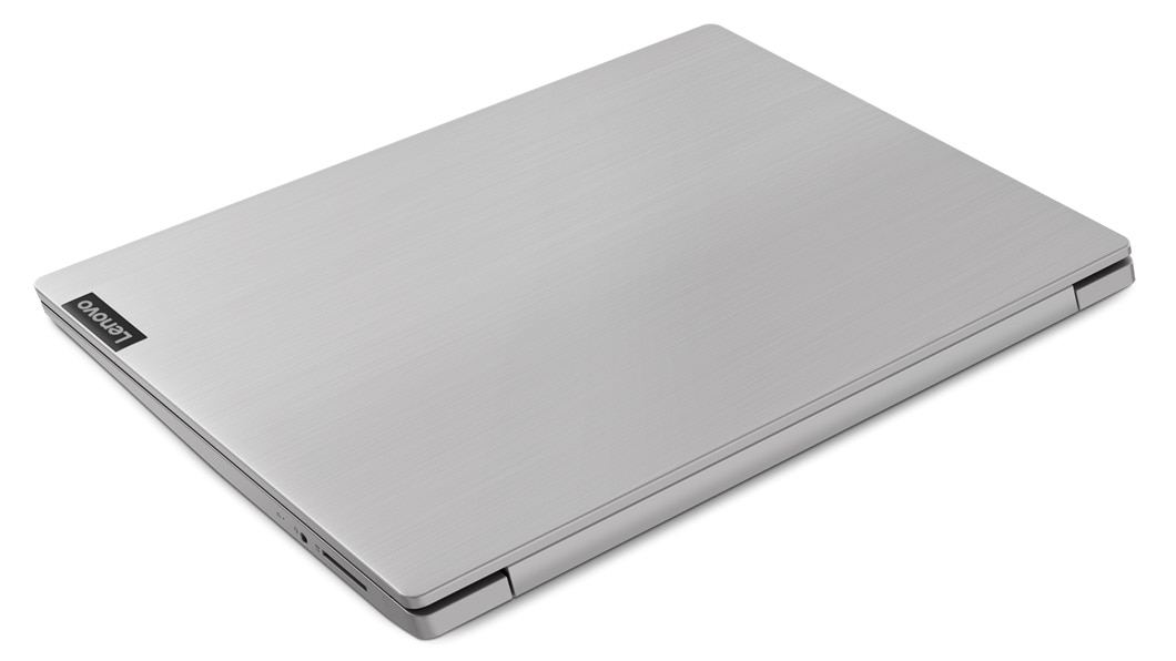 Top view of Lenovo IdeaPad S145 (14, AMD) in Platinum Grey Glossy color