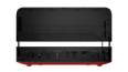 Miniature : Vue arrière du périphérique informatique Lenovo ThinkSmart Core montrant les ports avec couvercle ouvert.