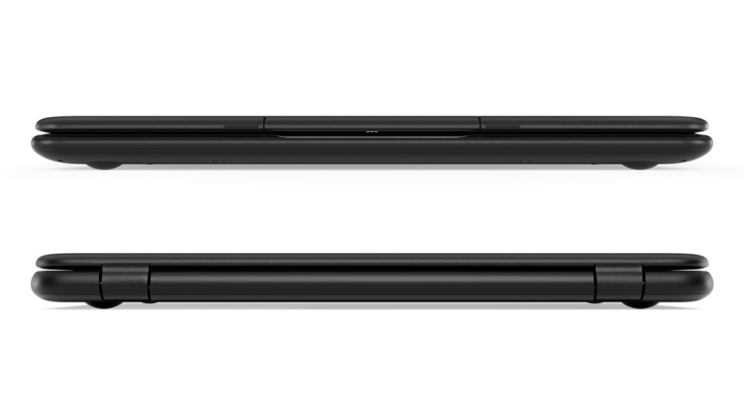 Lenovo 100e closed, front and back views
