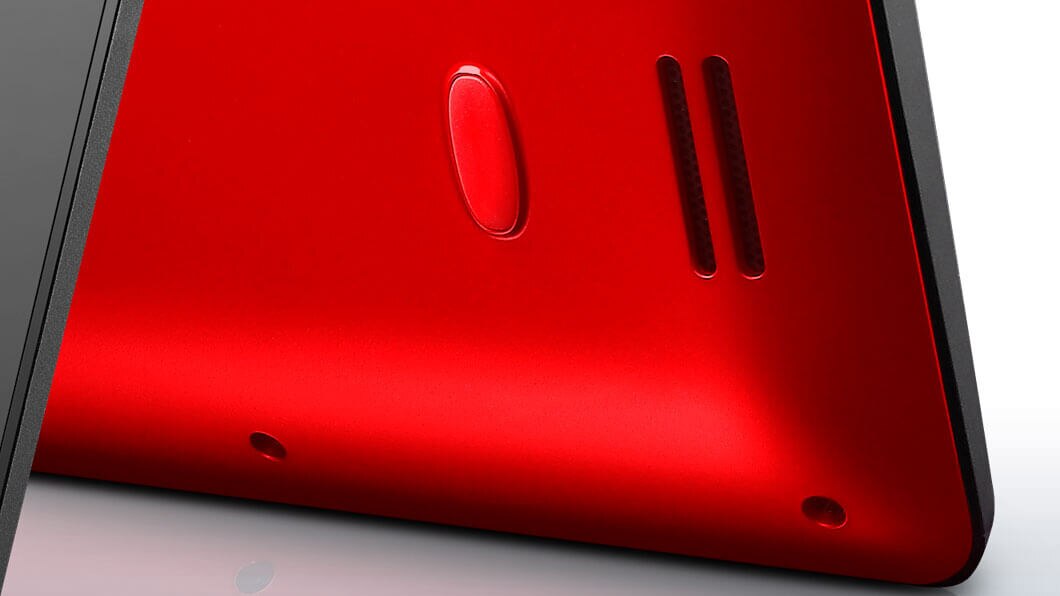 Lenovo Yoga 500 in red, top cover detail
