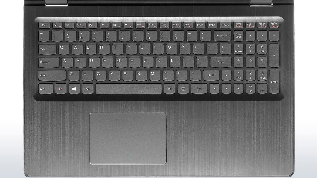 Lenovo Yoga 500, overhead keyboard view